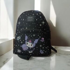 Sanrio Loungefly Fortune Teller Kuromi Crystal Ball Stars Black Glow In The Dark